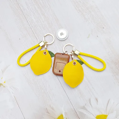 Miniatura 17 de CATCH ON Paquete de 2 fundas de cuero para Airtag para llavero, bonitos accesorios Kawaii adecuados para Airtag