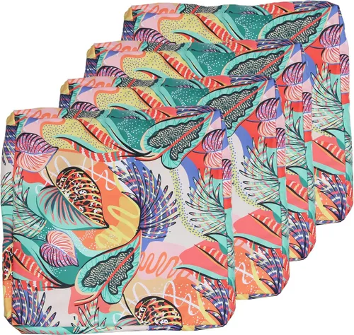 Miniatura 8 de EHouseHome Fundas de cojín para silla de patio, lavables, resistentes a los rayos UV, fundas de repuesto, impermeables, para muebles de exterior