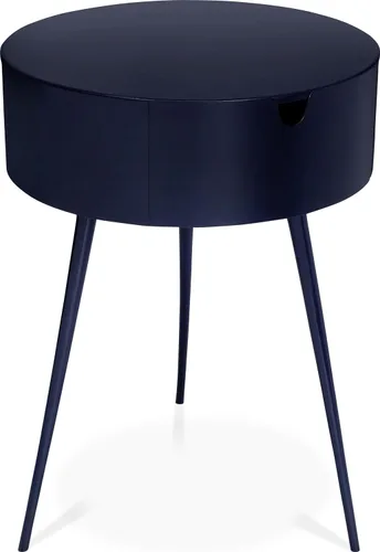 Miniatura 7 de Meridian Furniture Bali Collection Modern Mesita de noche contemporánea de metal duradero, 16 pulgadas de ancho x 16 pulgadas de profundidad x 23