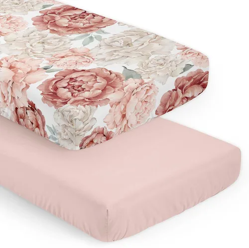 Miniatura 19 de Sweet Jojo Designs Sábanas ajustables para cuna de bebé (rosa sólido) para niñas, guardería infantil, habitación de niños pequeños - Tamaño estándar