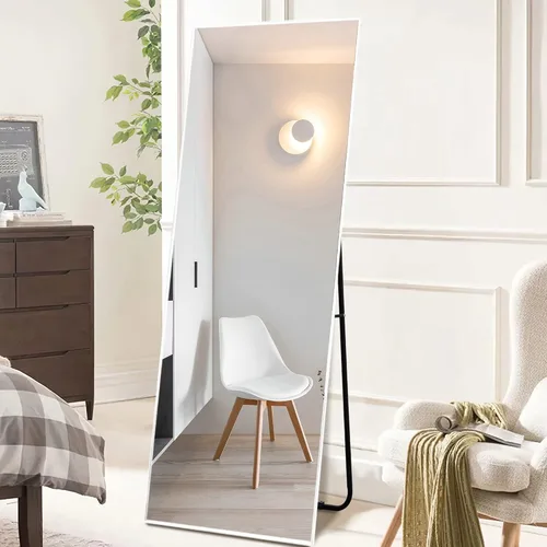 Miniatura 6 de NeuType Espejo de cuerpo entero, espejo de cuerpo completo de 55"x16" con soporte, espejo de pie de cuerpo entero, espejo de pie montado en pared