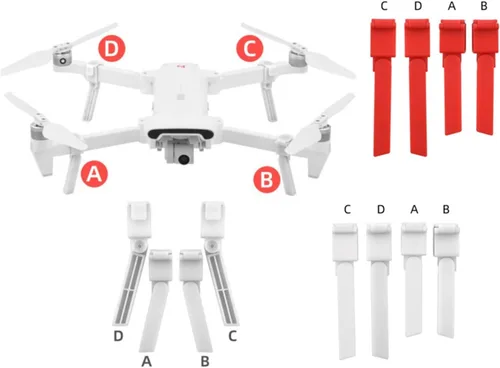 Miniatura 4 de SeiZed Quick Release Propeller for FIMI X8 SE /X8 SE 2020 Drone Replacement Blade Props Guard Landing Gear Drone Accessories (Color : 8pcs red)