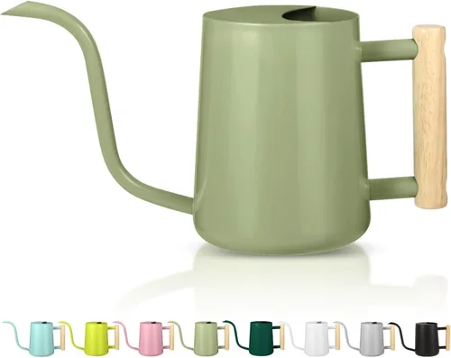 Miniatura 14 de Regadera para plantas de interior, regadera pequeña de acero inoxidable de 35 onzas, regadera decorativa moderna con boquilla larga para plantas