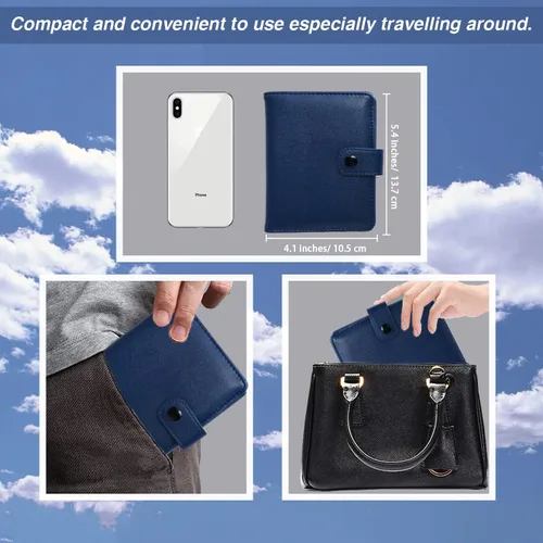 Miniatura 5 de EUEHIE Portatarjetas de pasaporte y vacuna, con combo de tarjeta de vacuna