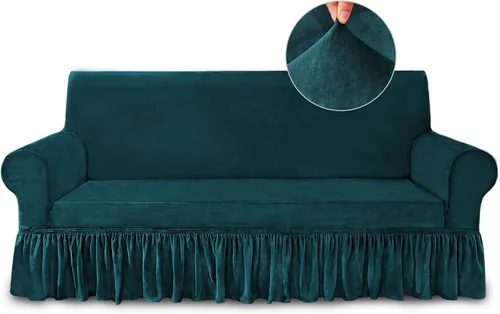 Miniatura 13 de NICEEC Funda de Sofá Súper Suave de 1 Pieza Azul Marino Funda Elástica para Sofás Stretch Universal de Spandex Fundas para Sofás para Sala de Estar