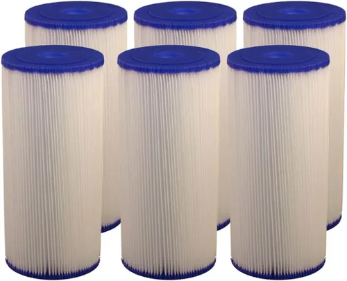Miniatura 16 de Tier1 Filtro de agua de 5 micras de 10 x 4.5 pulgadas Cartucho de filtro de sedimentos de poliéster plisado para toda la casa Reemplazo