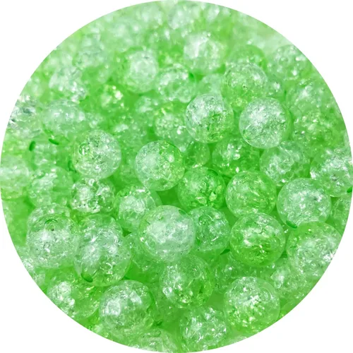 Miniatura 13 de 300 cuentas de acrílico agrietadas de 0.315 pulgadas (0.315 in) redondas de cristal, cuentas espaciadoras a granel para hacer joyas, collares, Negro