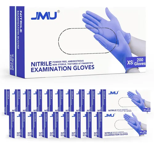 Miniatura 20 de JMU Guantes negros de nitrilo a granel mediano, caja de 1200, 3.5 mil, sin látex sin polvo