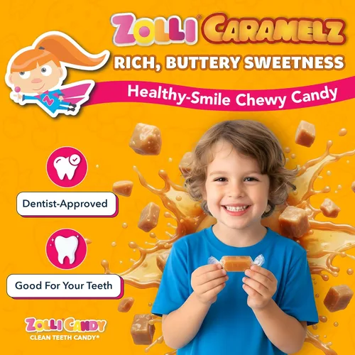 Miniatura 2 de Zolli Caramelz Caramelz Caramelz - Caramelo cremoso, masticable, sin colorantes, caramelo saludable apto para dieta keto y diabética, golosinas