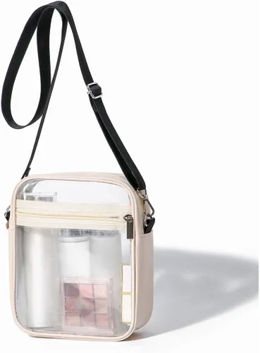 Bolso cruzado transparente, aprobado por el estadio, bolso mensajero transparente para hombres y mujeres