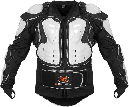 Miniatura 10 de RIDBIKER - Protector de blindaje desmontable, de cuerpo completo, para motocicleta, chaqueta de carreras, motocross, camisa protectora para pecho