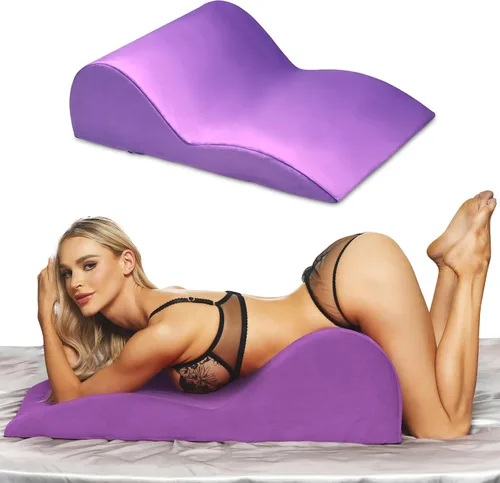 Bedroom Bliss - Cojín contorneado para hombres, mujeres y parejas. Diseño ergonómico con curvas para posicionamiento sexual y penetración profunda.