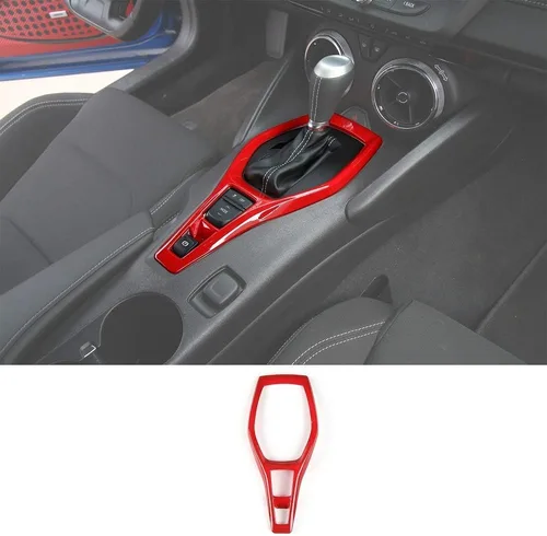 CheroCar Cubierta decorativa del panel de cambios con adhesivo decorativo para tablero de instrumentos para Chevrolet Camaro 2016+, accesorios de