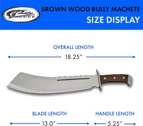 Miniatura 3 de SZCO Supplies Machete Bully de madera marrón de 18.25", 926948-BK