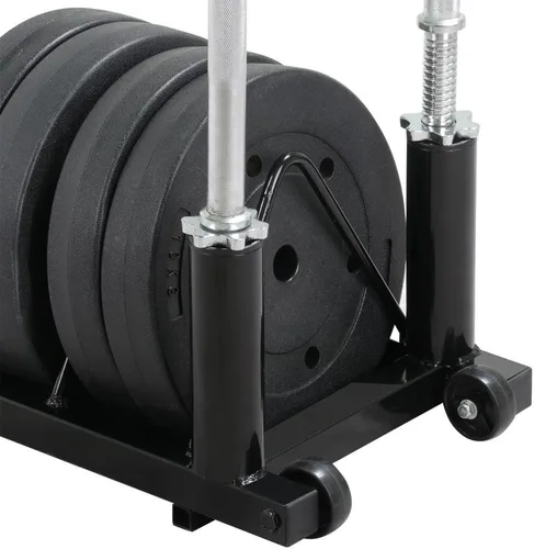 Miniatura 4 de Topeakmart Soporte de parachoques de placa de peso de barra, marco de acero con recubrimiento en polvo