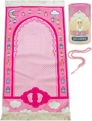 Miniatura 10 de Ihvan Online Alfombra de oración para niños, alfombra de oración musulmana, regalos islámicos, diseño Janamaz Sajadah, alfombra suave de salah