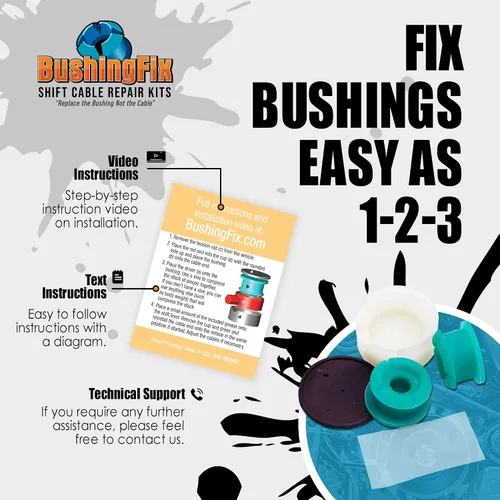 Miniatura 7 de BushingFix DA1KIT Kit de reparación de bujes de varilla tensor de cambio de transmisión manual, buje de cable de cambio para modelos seleccionados
