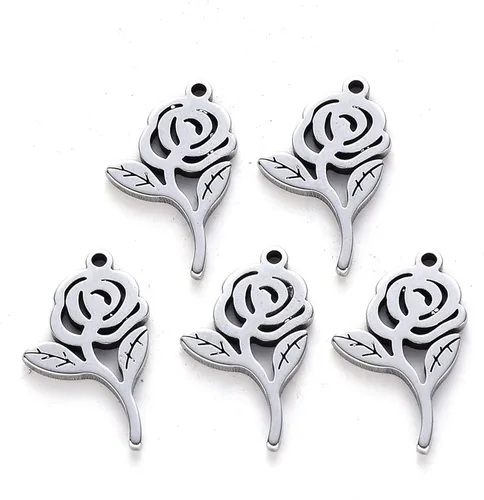 Miniatura 29 de Craftdady Colgantes de eslabones de conector de acero inoxidable, colgantes de mariposa con marco de metal, adornos colgantes para hacer joyas