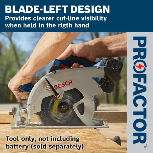 Miniatura 4 de BOSCH GKS18V-26LN PROFACTOR™ 18V 7-1/4 In. Hoja izquierda Sierra circular (herramienta desnuda)