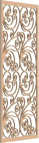 Miniatura 184 de 9 3/8"W x 24 3/8"H x 1/4"T Marilla Decorativos Paneles de Pared de Madera Calado, Abedul