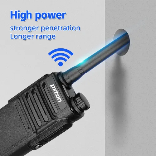 Miniatura 5 de pxton 999S Walkie Talkies recargables para adultos de largo alcance con auriculares actualizados y estación de carga, radios de mano GMRS de dos