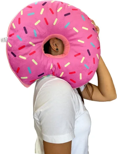 Miniatura 7 de Almohada de dona para piercings de oído, cómoda y suave para dormir de lado, reduce las molestias en las orejas, decoración divertida, cojín