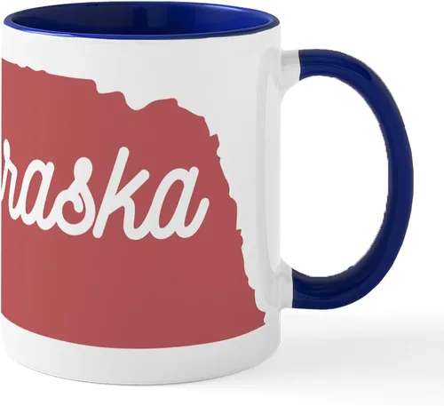 Miniatura 59 de CafePress I Love Nebraska Taza de café de cerámica de 11 oz (11.0 fl oz)