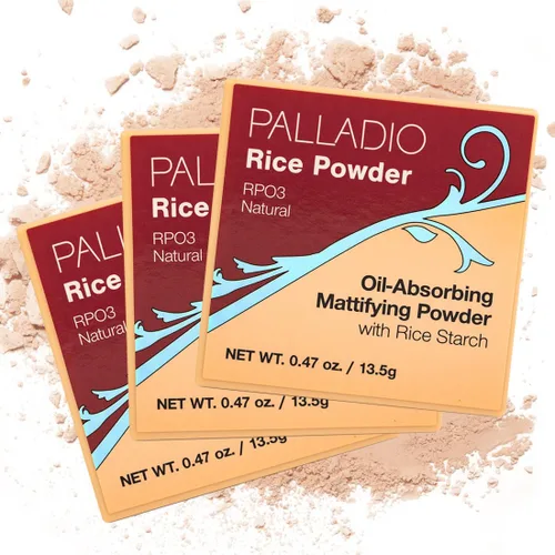 Miniatura 10 de Palladio, Polvo de arroz suelto que absorbe las hojas de aceite, aspecto y sensación suave, ayuda al maquillaje a durar más tiempo para un aspecto