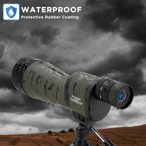 Miniatura 2 de Barska Benchmark - Alcance recto impermeable con alta potencia de zoom, enfoque objetivo, estuche de transporte y trípode para caza, observación