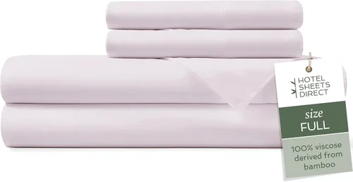 Miniatura 82 de Hotel Sheets Direct Juego de Sábanas de Cama de 4 Piezas, Tamaño California King, 100% Viscosa Derivada de Bambú, Juego de Sábanas con 2 Fundas