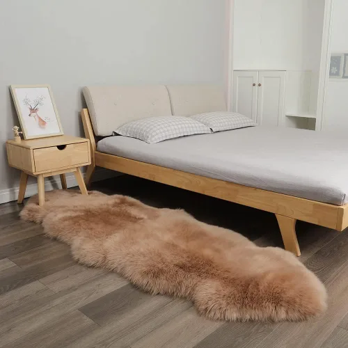 Miniatura 17 de AOGELAN Alfombra de oveja genuina de alta calidad, piel de oveja auténtica, esponjosa, esponjosa, de piel de cordero para niños, dormitorio, sofá