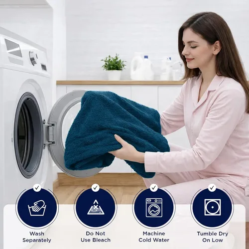 Miniatura 83 de DAN RIVER Paquete de 2 sábanas de baño de 35x70 pulgadas, sábanas de baño jumbo acanaladas para adultos, toallas grandes gruesas y absorbentes