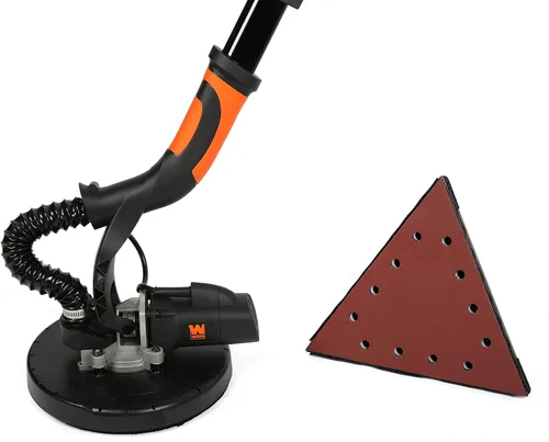 Miniatura 9 de WEN DW5084 Lijadora de paneles de yeso de doble cabezal de velocidad variable 2 en 1 de 5 amperios con manguera de polvo de 15 pies, color negro