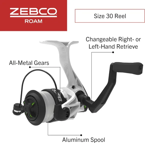 Miniatura 3 de Zebco Roam - Combo de carrete giratorio y caña de pescar, caña de fibra de vidrio de 6 pies, mango Split ComfortGrip, pomo de mango Soft-Touch
