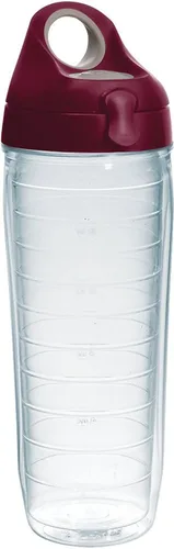 Miniatura 55 de Taza de viaje Tervis de doble pared transparente y colorida con tapa fabricada en Estados Unidos mantiene las bebidas frías y calientes, 24 onzas