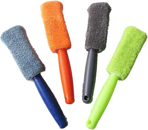 VICASKY 2 unids coche camión motocicleta bicicleta lavado herramientas de limpieza coche motocicleta rueda neumático fibra cepillo Hub lavado limpio