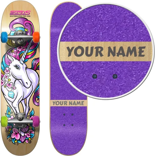 Miniatura 3 de Monopatín personalizado SkateXS para principiantes de unicornio para niñas