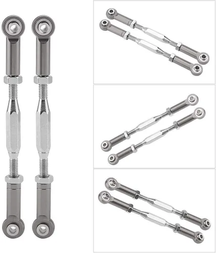 Miniatura 2 de Varillas de dirección de camión a control remoto, 2 varillas de aleación de aluminio para barra de dirección a escala 1/10, camión a control remoto