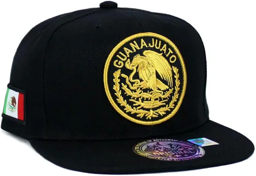 Gorra de béisbol con logotipo federal del estado de México, bordada, con tapa plana