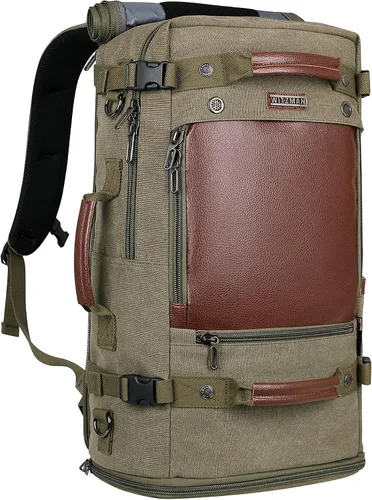 Miniatura 8 de Witzman - Mochila de viaje para hombre estilo vintage de lona, 21 pulgadas azul), A2021 big size Blue 22.5 pulgadas azul