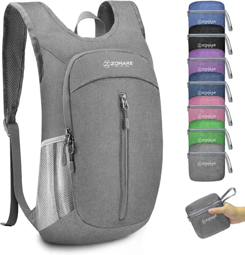 Miniatura 43 de ZOMAKE Mochila ultraligera plegable de 20L, mochilas plegables pequeñas resistentes al agua para senderismo, mochila de día colapsable para mujeres