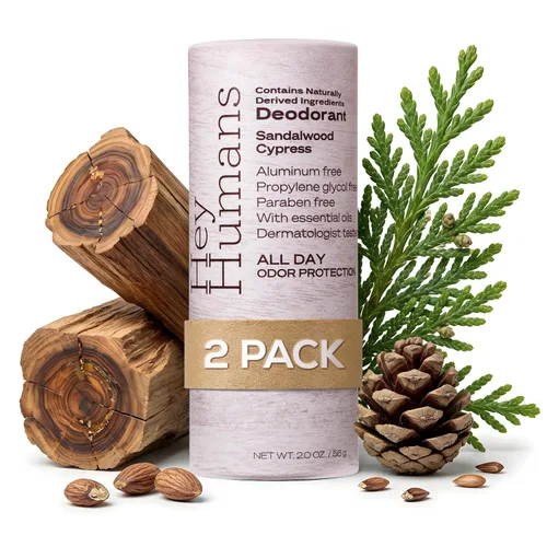 Miniatura 20 de Hey Humans Desodorante, desodorante sin aluminio para mujeres y hombres, contiene ingredientes de origen natural, control de olores todo el día