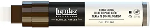 Miniatura 2 de Rotuladores de pintura Liquitex Professional, de punta ancha, Marrón oscuro quemado, 15mm Umber quemado