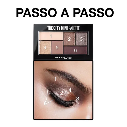 Miniatura 5 de Maybelline New York The City Mini paleta de sombra de ojos, Hi-Rise Sunset, 0.14 onzas Puesta de sol Hi-Rise