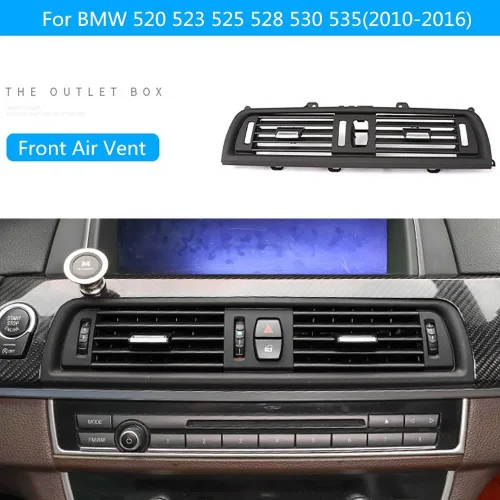 Miniatura 3 de Defensa con centro de ventilación y consola central AC, para BMW 5, repuestos actualizados para series 520 523 525 528 530 535 2010-2016, Negro