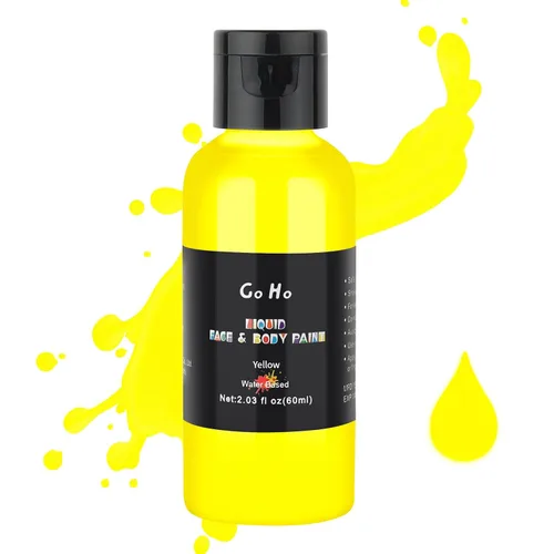 Miniatura 16 de Go Ho Pintura líquida blanca para rostro y cuerpo, a base de agua, especial FX y maquillaje de Halloween Blanco