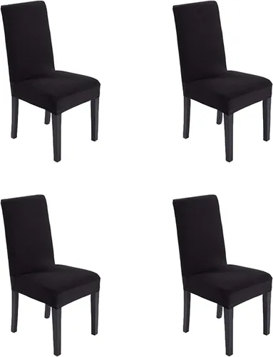 Miniatura 18 de Funda protectora de tela de elastano elástica extraíble y lavable para silla de comedor (color aguamarina, 6)