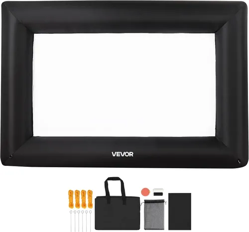 Miniatura 9 de VEVOR Pantalla de proyector inflable de 14 pies, pantalla de cine inflable para exteriores con soplador de aire de 120 W, pantalla de proyección