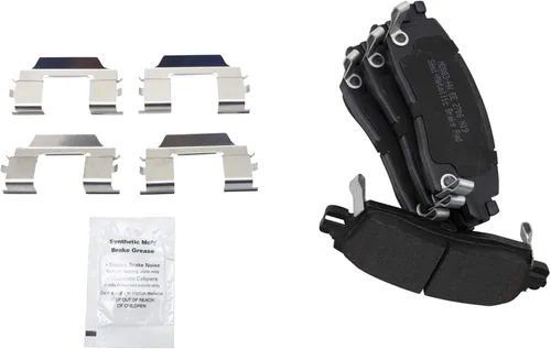 Miniatura 7 de TRQ Juego de pastillas de freno semimetálicas traseras y rotores compatibles con Chevrolet Trailblazer 02-06 Trailblazer EXT 04-06 SSR 02-07 GMC