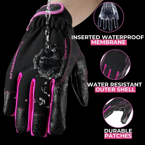 Miniatura 10 de HANDLANDY Guantes de trabajo aislados, guantes térmicos de invierno impermeables para hombres y mujeres